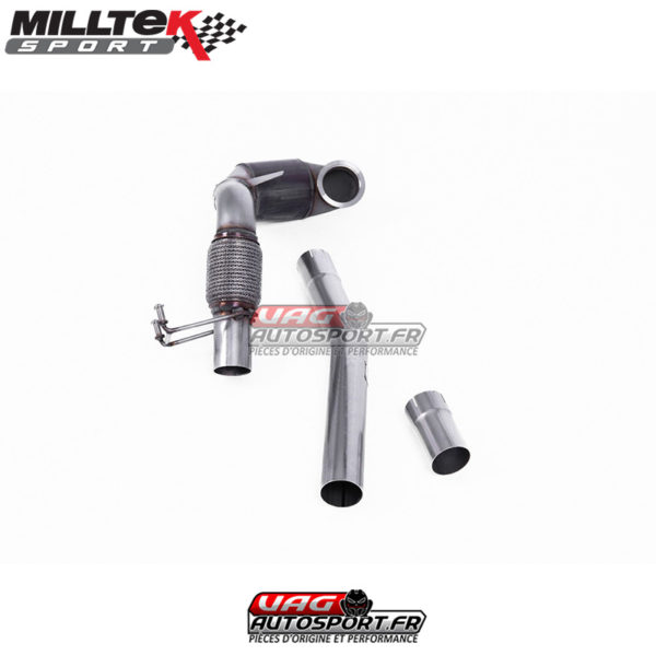 Downpipe + Catalyseur RACE (installation avec ligne Milltek)- VW Polo GTi AW 2.0 TSI EA888 200cv sans FAP - SSXVW571 - Milltek