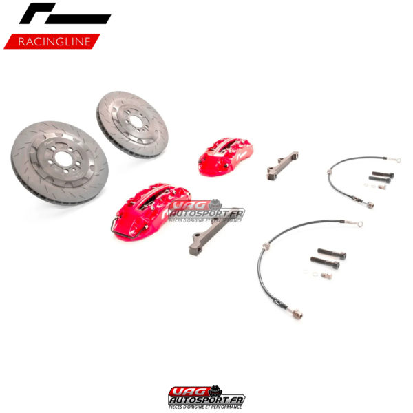 Kit freinage Stage 2 - VW Polo 6R/6C / SEAT Ibiza 6J / AUDI S1 8X - Disques 330mm - Etriers 4 Pistons - Rouge - VWR652001-RED - RacingLine – Image 2