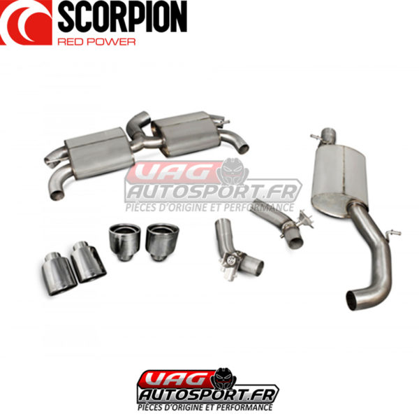 Ligne d'échappement après catalyseur en Inox pour AUDI TT S Mk3 (8S) 2.0 TSI GEN3 - SAU055 - Scorpion – Image 3