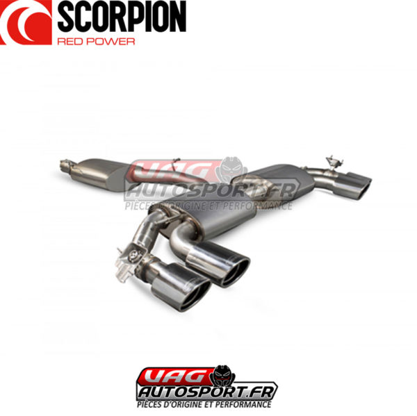 Ligne d'échappement après catalyseur en Inox pour AUDI TT S Mk3 (8S) 2.0 TSI GEN3 - SAU055 - Scorpion – Image 2