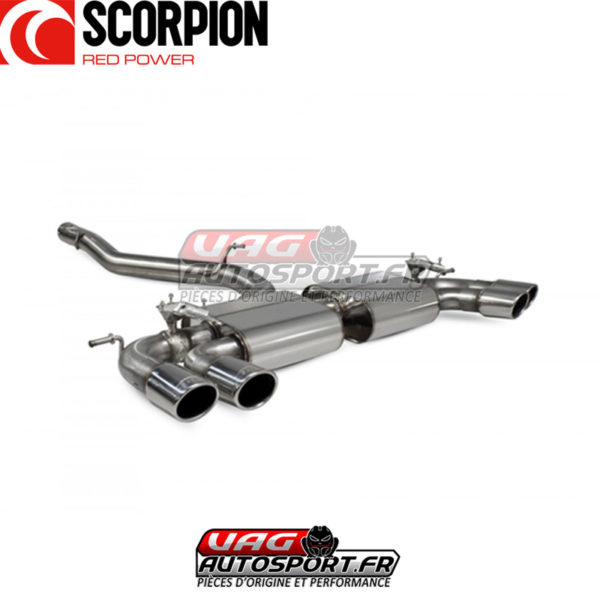 Ligne d'échappement après catalyseur avec tube de suppression de l'intermédiaire VW GOLF 7.5R Facelift - SVWS054 - Scorpion – Image 2