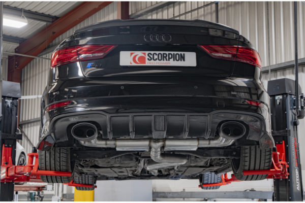 Demi-ligne d'échappement INOX sans intermédiaire avec valves électroniques - Audi S3 8V Facelift 2.0 TSI EA888.3 FAP (2019 2020) - SAUS098CF - Scorpion – Image 4