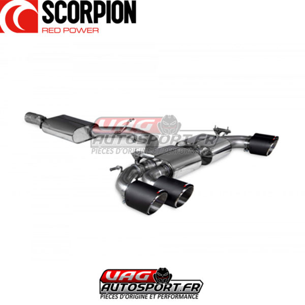 Demi-ligne d'échappement INOX avec silencieux et valves - Audi S3 8Y Sportback - SAU093CF - Scorpion – Image 2