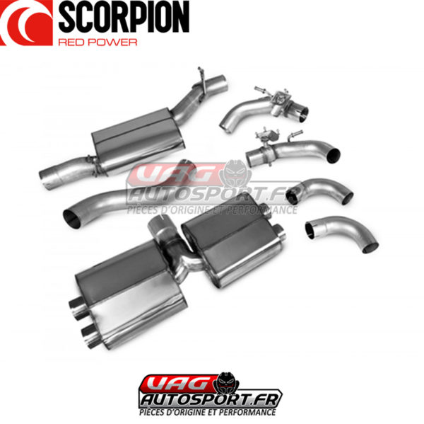 Demi-ligne d'échappement INOX avec silencieux et valves - Audi S3 8Y Sportback - SAU093CF - Scorpion – Image 5