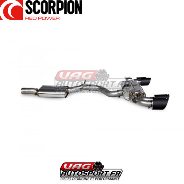 Demi-ligne d'échappement INOX avec silencieux et valves - Audi S3 8Y Sportback - SAU093CF - Scorpion – Image 3