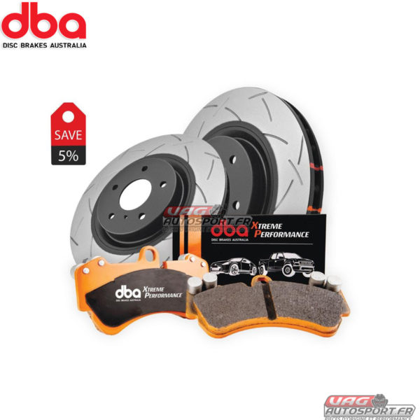 Kit freins DBA BRAKES - Disques 4000 Series T3 Slotted + Plaquettes de frein Xtreme Performance (2x DBA42776S + DB15001XP)