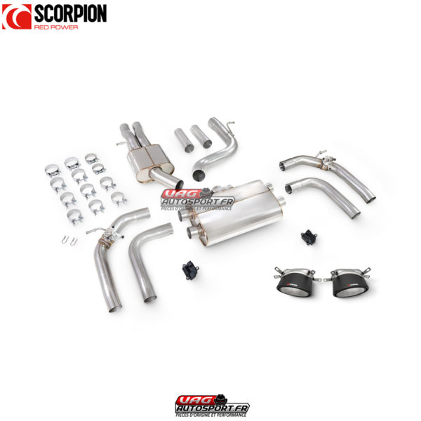 Catback résonné avec valves - Audi RS3 8Y Saloon - SAU115CF - Scorpion – Image 4
